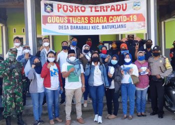 Babinsa Kodim 1620/Loteng Bagi Ribuan Masker Bersama BRI Cabang Praya