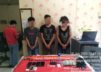 Polres Lotim Gerebek Lima Pelaku Narkoba