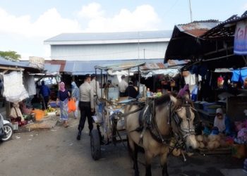 Polres Lotim Sosialisasikan New Normal Di Pasar Sakra