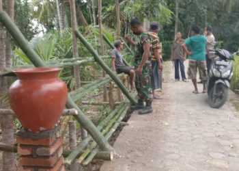 Menuju New Normal, Kodim 1620/Loteng Kerahkan Babinsa Dorong Sukseskan Lomba Kampung Sehat
