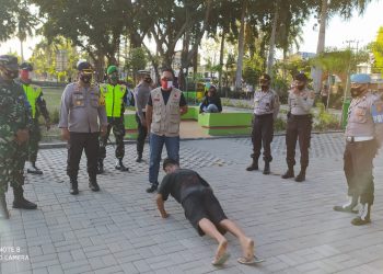 Razia Peningkatan Disiplin dan Penegakan Protokol Covid-19 di Awali Apel Gabungan