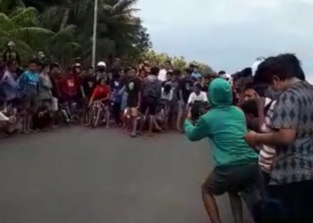 Aksi Balapan Liar Di Kawasan Pantai Suryawangi ‎Meresahkan