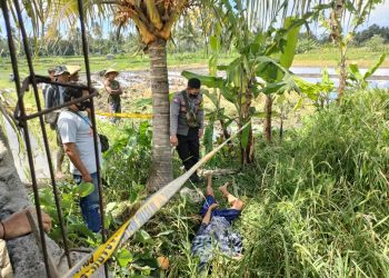 Warga Aik Dewa Ditemukan Meninggal Di Pematang Sawah
