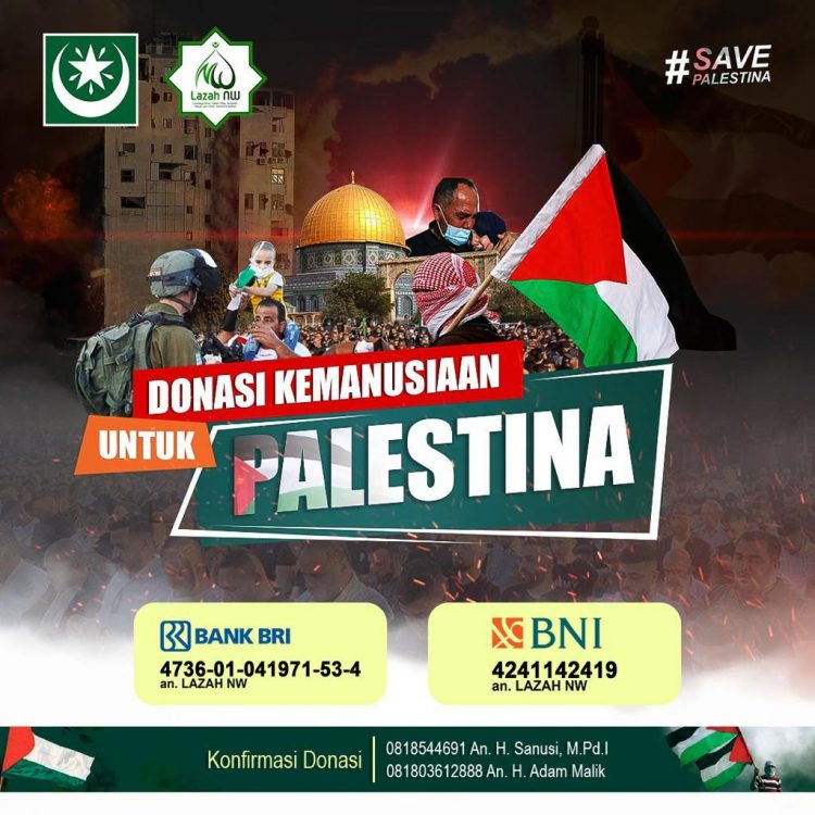 Peduli Palestina, PBNW Keluarkan Instruksi kepada Warga NW Berdonasi