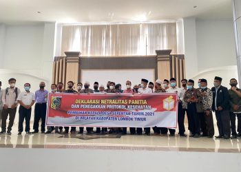 Deklarasi Panitia Pilkades Lotim Menuju Pilkades Damai Tahun 2021‎