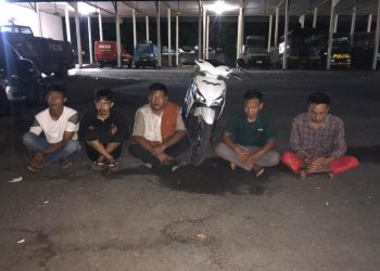Baru Menjabat Kasat Reskrim Polres Lotim Gulung Lima Pelaku Curamor Sistim Tebus