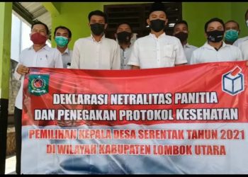Panitia Deklarasikan Pilkades Damai di Lombok Utara