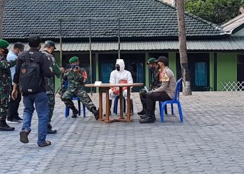 Kodim 1615 Lotim Gelar Simulasi Penanganan Covid-19