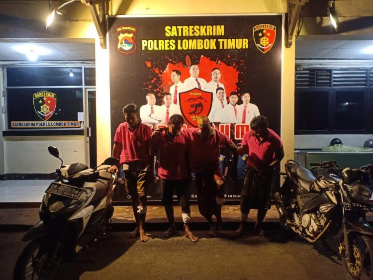 Beraksi di Pringgebaya,Empat Begal Sadis Asal Kidang Diringkus Polisi