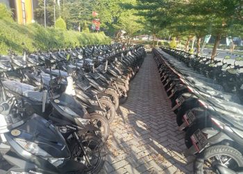 Tepati Janji. Bupati Lotim Serahkan 239 Kendaraan Roda Dua Kepada Pekasih
