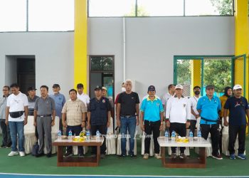 Sempat Terhenti Pembangunannya, Lapangan tenis indoor GOR Diresmikan Bupati
