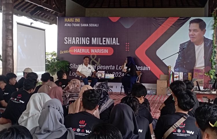 Haerul Warisin Sharing Bareng Milenial, Disertai Pengumuman Pemenang Lomba Desain HW