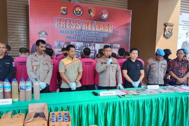 Mapolres Lotim Tahan 48 Tersangka, Dalam Operasi Pekat Rinjani