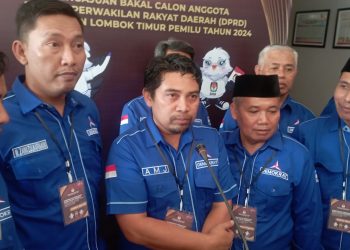 DPC Demokrat Lotim Daftarkan Bacaleg ke KPU, Amrul Siap Rebut Unsur Pimpinan DPRD