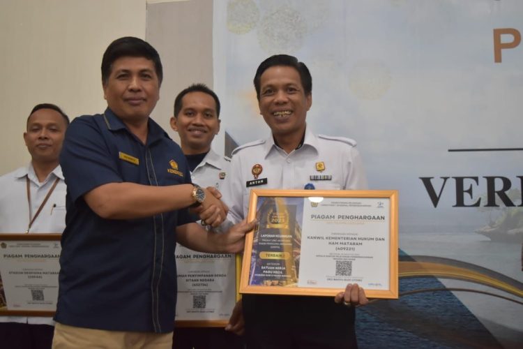 Verification dan Accounting Award 2023, Kanwil Kanwil Kemenkumham NTB Raih Penghargaan