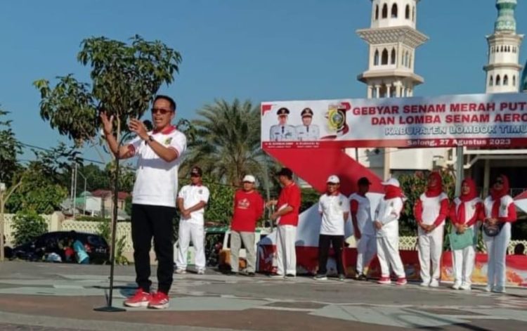 83 Regu Senam Aerobik Beradu Gaya di Lotim, Semarak HUT RI dan Hari Jadi Lotim