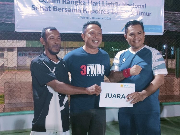 Kapolres Lotim Kembali Rebut Juara Tenis Lapangan 