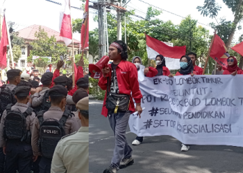 Kadis Dikbud Lotim Didemo,Tuding Mentingkan Diri, Tuntut Pj Bupati Copot
