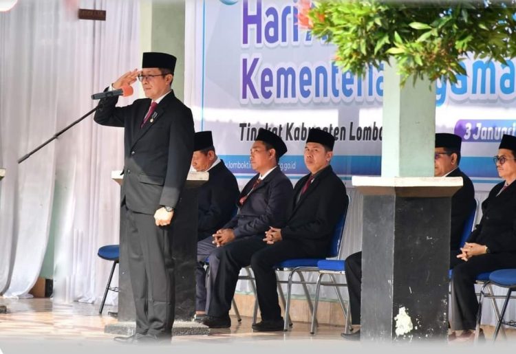 Pj Bupati Lotim Irup Hari Amal Bakti Kementerian Agama