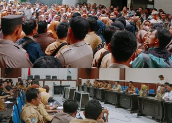 Ratusan Guru Honorer Gempur Kantor Bupati Lotim, Tuntut THR Dibayarkan