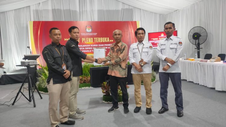 KPU Lotim Tetapkan 50 Orang Caleg Terpilih Pileg Tahun 2024