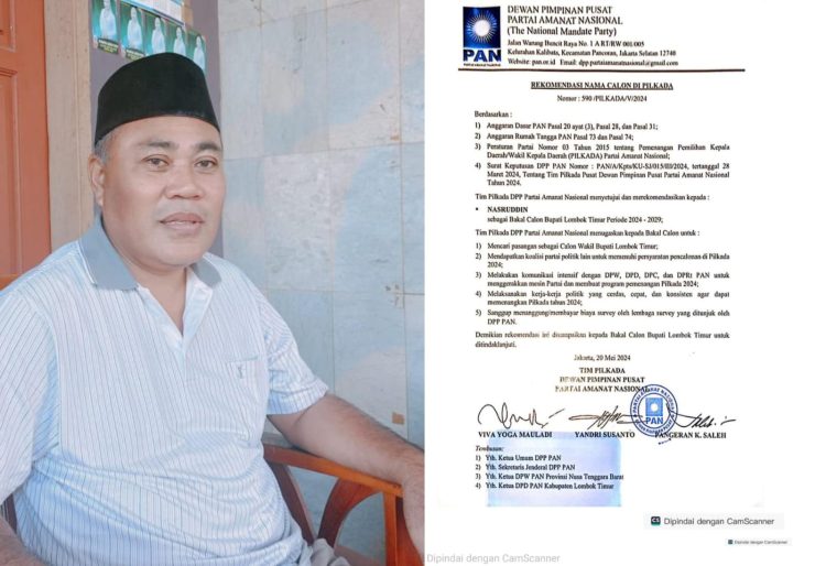 Siap Tarung di Pilkada Lotim, H. Nasruddin: Kantongi Rekomendasi PAN