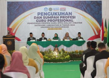 Tahun 2024, Universitas Hamzanwadi Kukuhkan 104 Lulusan Program Pendidikan Profesi