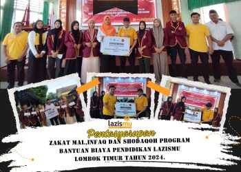 Lazismu Lotim, Berikan Bantuan Biaya Pendidikan bagi Mahasiswa Berprestasi