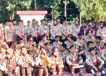 Khidmat Peringatan Hari Pramuka ke-63 dan Ziarah Makam Tingkat Kwarran Selong