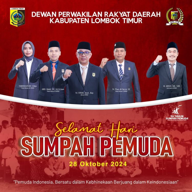 Iklan DPRD Lombok Timur, Ucapan Selamat Hari Sumpah Pemuda 2024