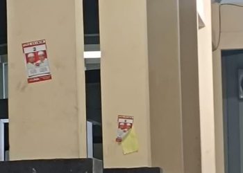 Viral, Rumah Sakit Patuh Karya Lotim Dipasang Stiker Paslon Bupati dan Wakil Bupati 