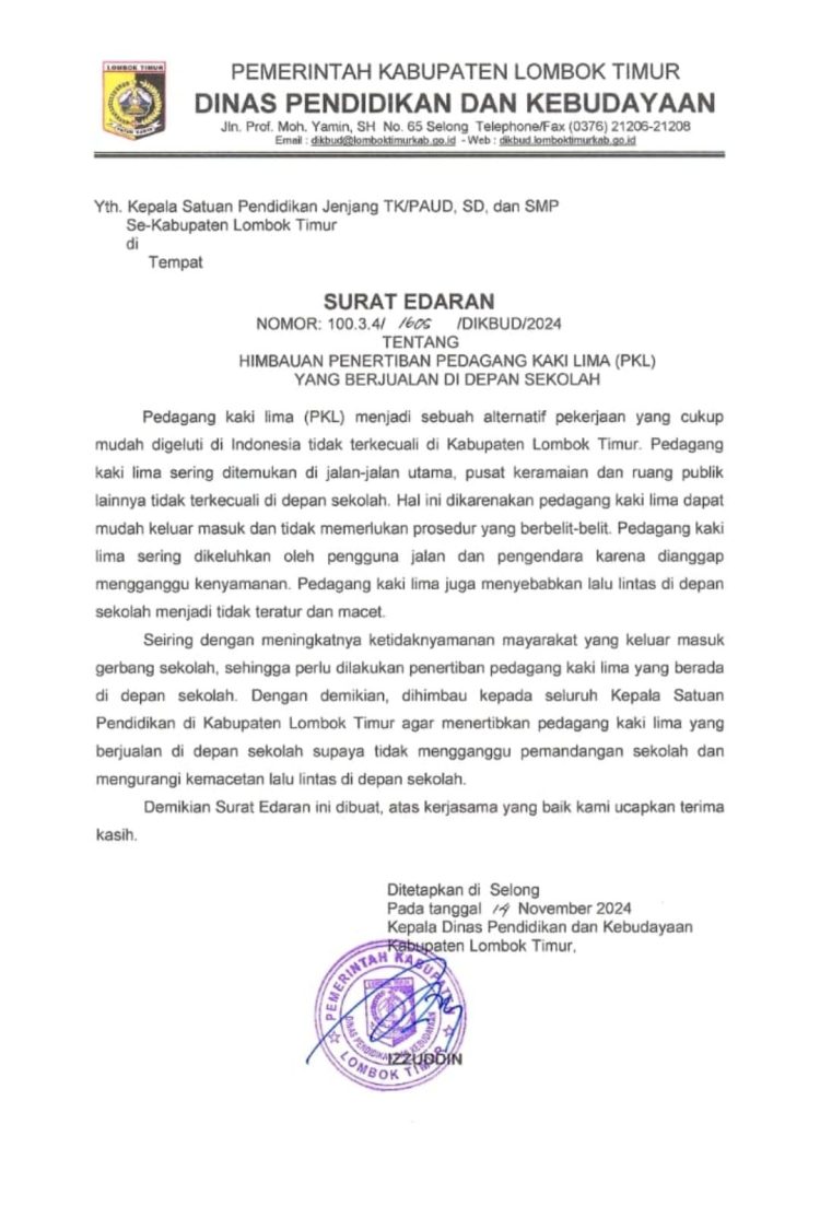 Kebijakan Kadis Dikbud Lotim Bikin Gaduh