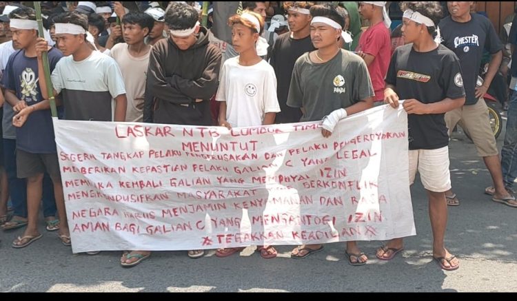 Pendemo Sebut Tangan Sakti Bekingi Aktivitas Tambang Galian