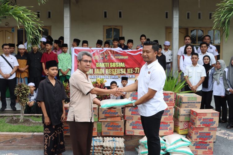 Satuan Reskrim Polres Lotim Peduli Sesama, Peringati HUT Reserse ke-77