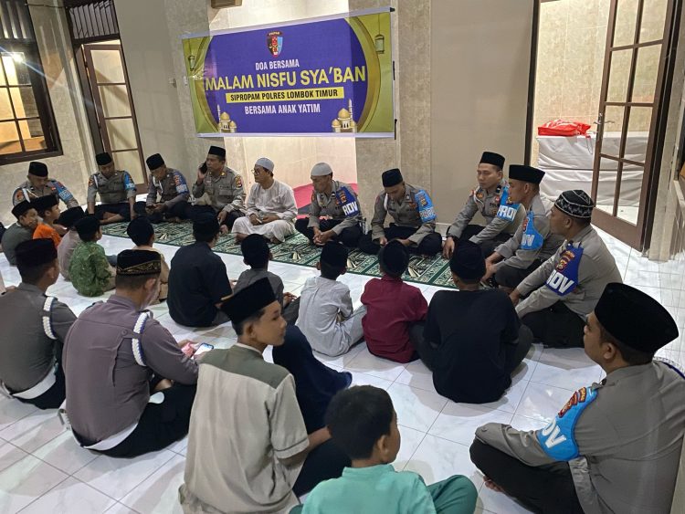 Propam Polres Lotim Santuni Anak Yatim, Moment Malam Nisfu Sya’ban