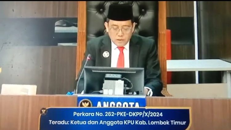 Zaenul Diberhentikan, DKPP Putuskan Komisioner KPU Lotim Langgar Kode Etik