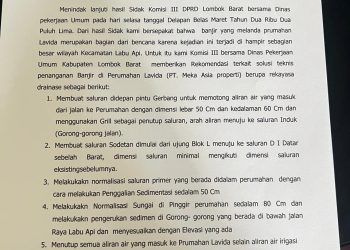 DPRD Lobar Keluarkan Rekomendasi Tanggapi Aduan Warga La Vida