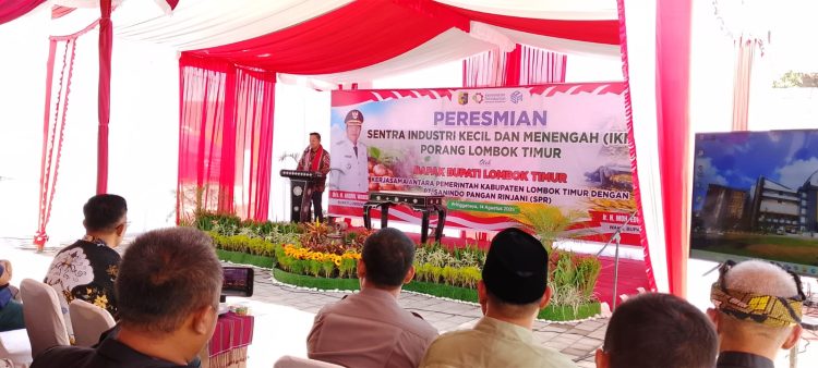 Bupati Lotim Resmikan Pabrik Pengolahan Porang