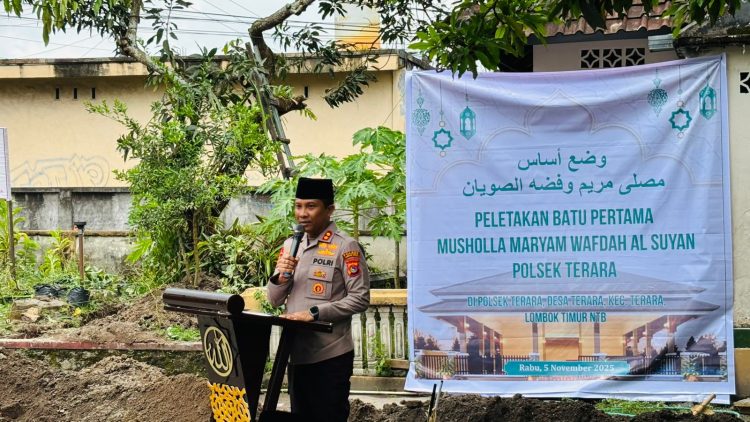 Polres Lotim Lakukan Peletakan Batu Pertama Pembangunan Musholla
