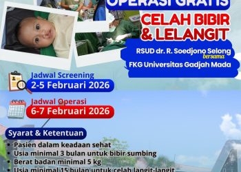 RSUD Soedjono Selong dan FKG UGM Gelar Operasi Gratis Bibir dan Langit-langit Sumbing