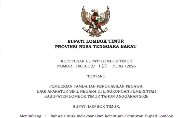 ASN Jabatan Ahli Madya di Prank Pemkab Lotim, Soal TPP Setara Eselon 3