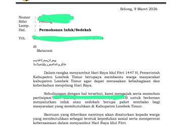 Beredar Surat Pemkab Lotim Minta Infaq/Shadaqah