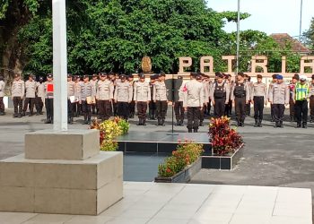 Apel Pengamanan Malam Takbiran Idul Fitri 1447 H, Polres Lotim Siagakan Personel