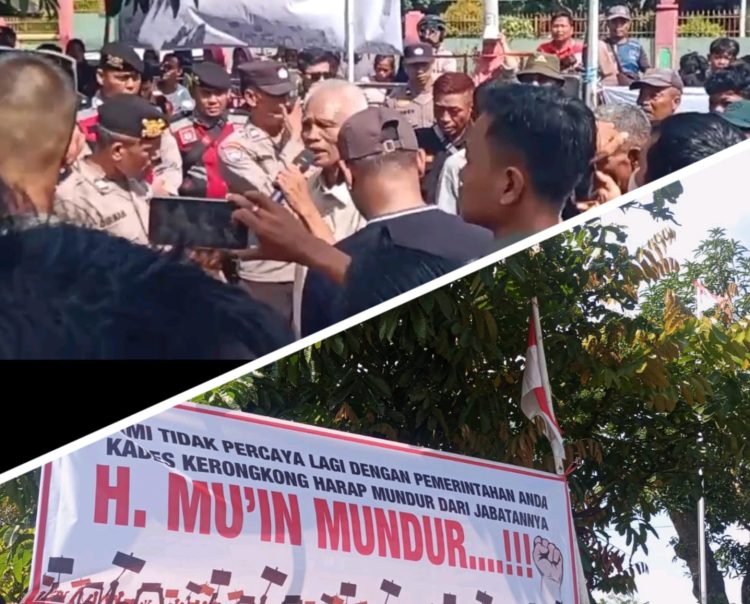 Kades Kerongkong Didemo dan Didesak Mundur, Kantor Desa Disegel, Tandatangan Petisi