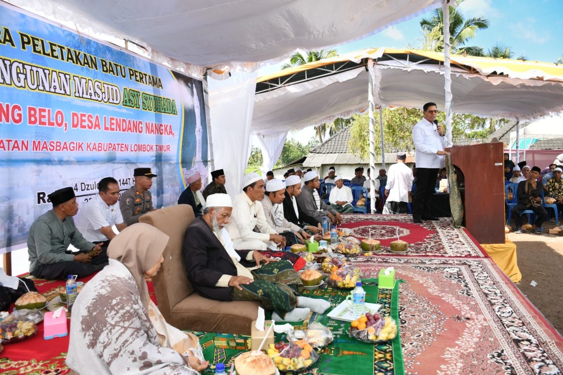 Bupati Lotim Dorong Pembangunan Masjid dan Pemberdayaan Umat