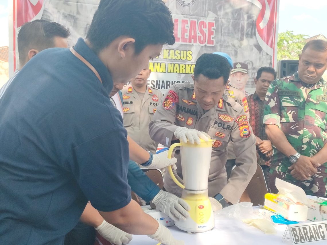 Polres Lotim Musnahkan BB Shabu Hampir 1 kilogram