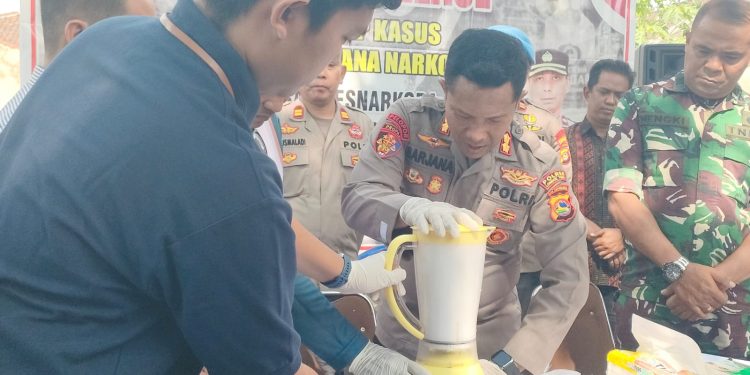 Polres Lotim Musnahkan BB Shabu Hampir 1 kilogram