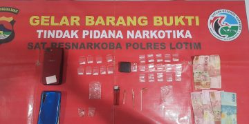Dua Pelaku Pengedar Narkoba di Lotim Diborgol Polisi