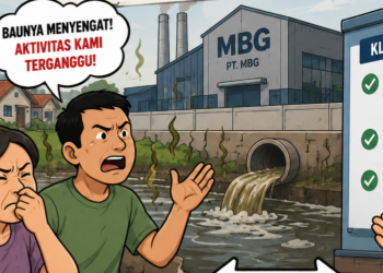 Dapur MBG di Lotim Keluarkan Bau Menyengat Hidung dari Pembuangan IPAL