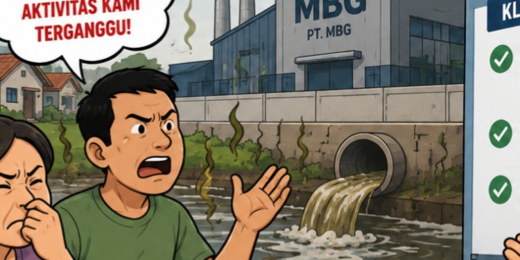 Dapur MBG di Lotim Keluarkan Bau Menyengat Hidung dari Pembuangan IPAL